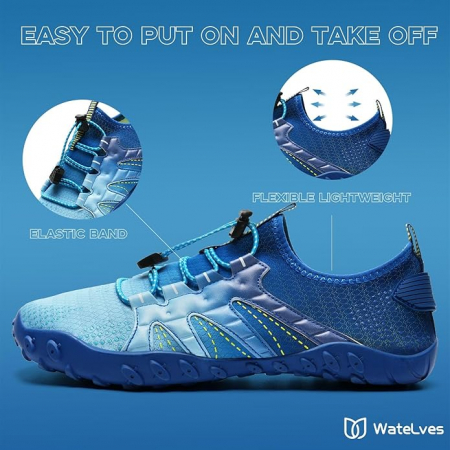 Pantofi confortabili de apa, elastici, maleabili, cu talpa antialunecare, albastri 39 [1]
