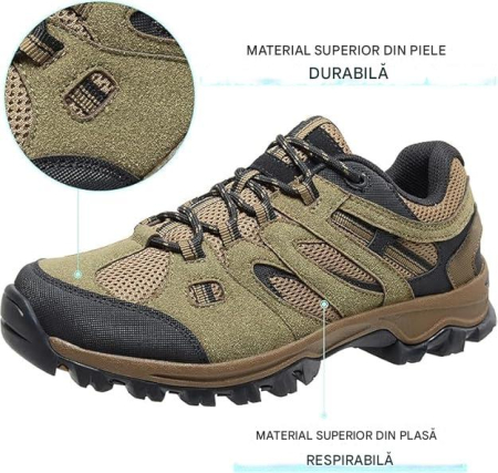 Pantofi de drumeție antiderapanti confortabili trekking - Maro Mărimea 46 [4]
