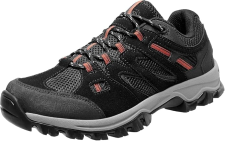 PANTOFI SPORT - Pantofi de drumeție antiderapanti confortabili trekking - Negru/rosu Mărimea 40