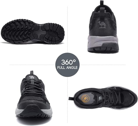 Pantofi de drumeție antiderapanti confortabili trekking - Negru Mărimea 45 [5]