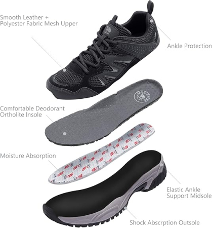 Pantofi de drumeție antiderapanti confortabili trekking - Negru Mărimea 45 [1]