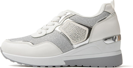 Pantofi casual cu platforma inalta pentru femei, albi 39 [1]