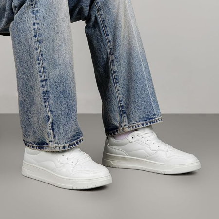 Pantofi sport pentru barbati, talpa groasa, alb marimea 44.5 [5]