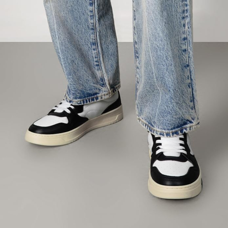 Pantofi sport pentru barbati, talpa groasa, alb/negru marimea 43.5 [5]