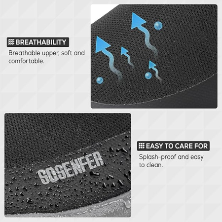 Pantofi sport pentru barbati, talpa groasa, negri, talpa gri 44 [2]