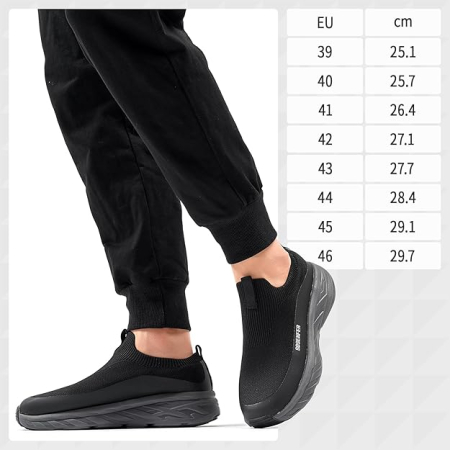 Pantofi sport pentru barbati, talpa groasa, negri, talpa gri 45 [5]