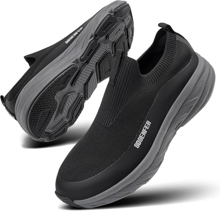 PANTOFI SPORT - Pantofi sport pentru barbati, talpa groasa, negri, talpa gri 44