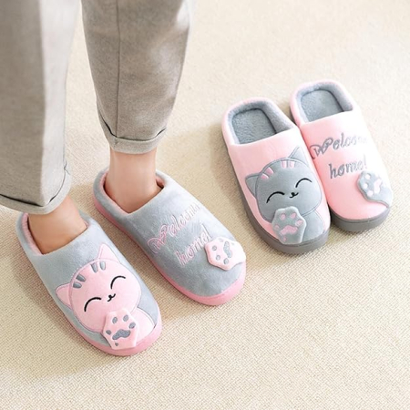 Papuci de casa caldurosi pentru femei, talpa antialunecare, marime 42/43 [4]