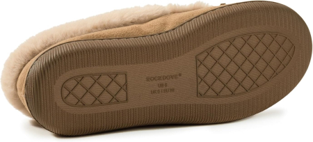 Papuci de casa imblaniti pentru femei, talpa antialunecare, marime 37, Bej [4]