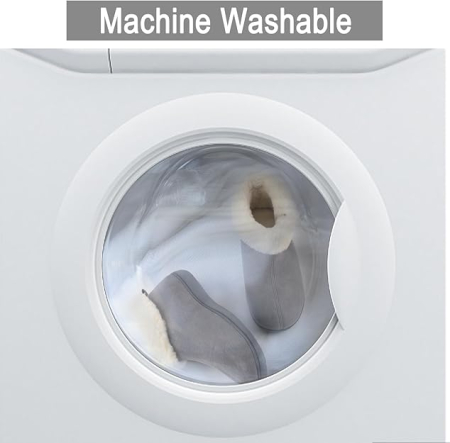 Papuci de casa caldurosi pentru femei, talpa antialunecare, marime 39 gri [6]