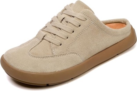 Papuci tip mule pluș pentru femei slip-on calzi antiderapanți moi interior/exterior – Maro deschis EU 38 [5]