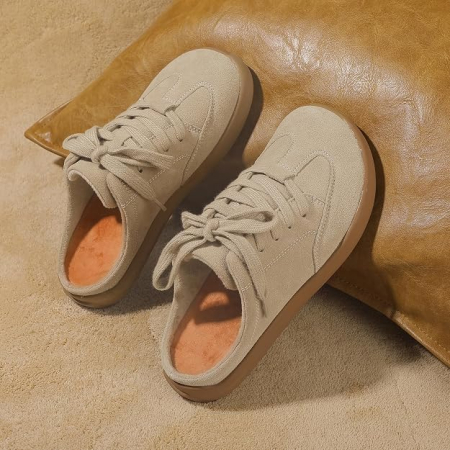 Papuci tip mule pluș pentru femei slip-on calzi antiderapanți moi interior/exterior – Maro deschis EU 38 [2]