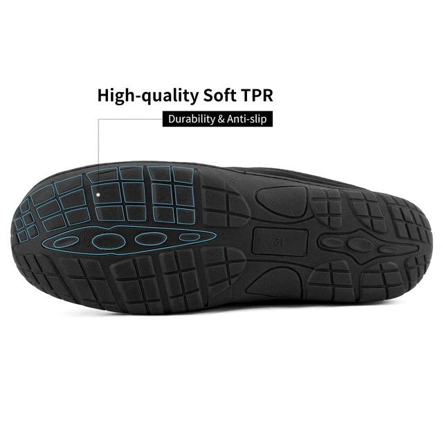 Papuci de casa imblaniti, talpa antialunecare, marime 40, Negri [4]