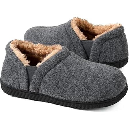 INCALTAMINTE - Papuci termici din spuma cu talpa din cauciuc antialunecare si banda elastica pe laterala, marimea 45