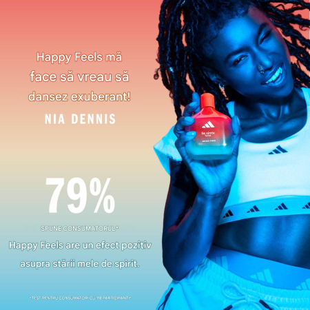Parfum floral proaspăt și elegant pentru femei, Vibes Happy Feels Eau de Toilette concentrat 100ml [3]