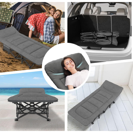 Pat de camping pliabil 190x65 cm 200kg [5]