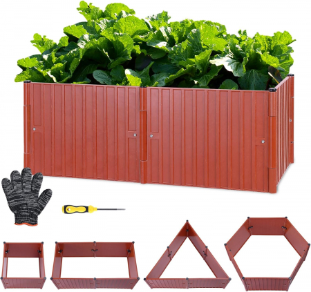 Ghivece si suporturi - Pat de plante cu forma adaptabila- set 6 piese+ accesorii