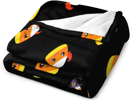 Pătură pufoasă, fleece moale neagra cu model nostim 130 x 150 cm [2]