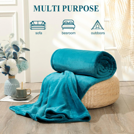 Pătură pufoasă, fleece moale și caldă pentru canapea, canapea, certificat Oeko-Tex, pătură XL, 150x200 cm [3]