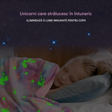 Pătură pufoasă, fleece moale pentru copii, modelele fluorescente 130x150 cm [4]