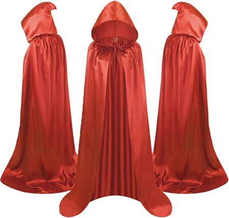 Pelerina rosie cu gluga pentru petreceri , lungime 110 cm, marimea S [1]