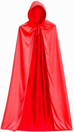 COSTUME COPII - Pelerina cu gluga rosie pentru femei barbati lungime 1.4M