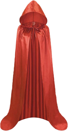 COSTUME COPII - Pelerina rosie cu gluga pentru petreceri , lungime 110 cm, marimea S