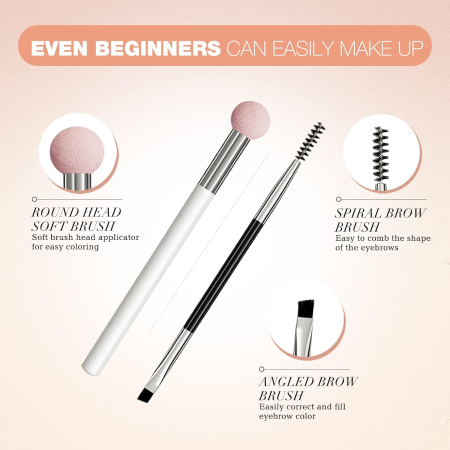 Set de sabloane pentru stampile pentru sprancene, rezistenta la apa, negru, 16 buc [2]