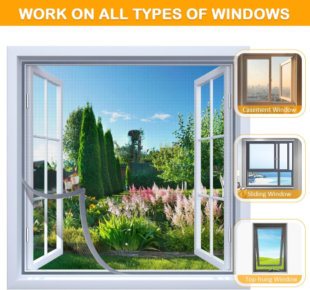 Perdea cu plasa deasa contra insectelor, fara gaurire, 180x150 cm neagra [2]