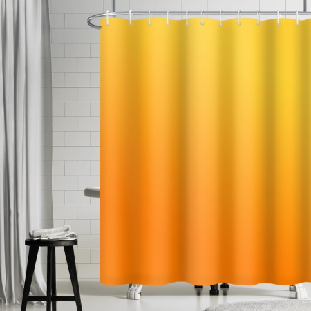 Perdea de dus groasa,opaca, usor lavabila, impermeabila 180x200cm cu12 carlige , portocaliu [2]