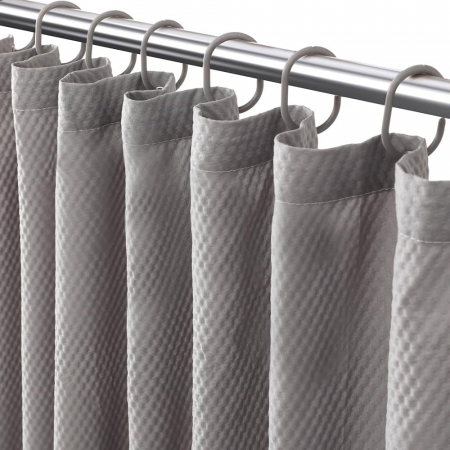 ORGANIZARE SPATIU - Perdea de dus groasa,opaca, usor lavabila, impermeabila 200x183cm cu12 carlige , gri