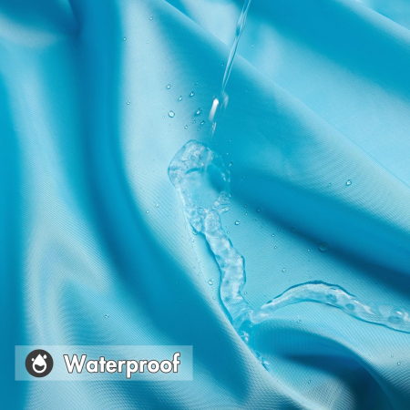 Perdea de dus groasa,opaca, usor lavabila, impermeabila 200x240cm cu14 carlige , albastru deschis [2]