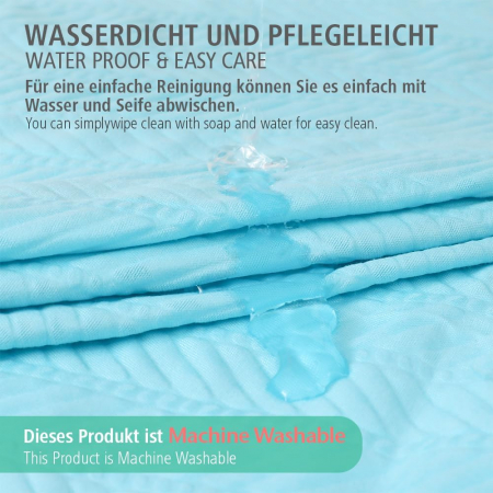 Perdea de dus groasa,opaca, usor lavabila, impermeabila 200x183cm cu12 carlige , albastru deschis [4]
