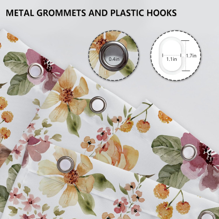 Perdea textila de dus, usor lavabila, impermeabila 180x180 cm cu12 carlige , Model Hamster [3]