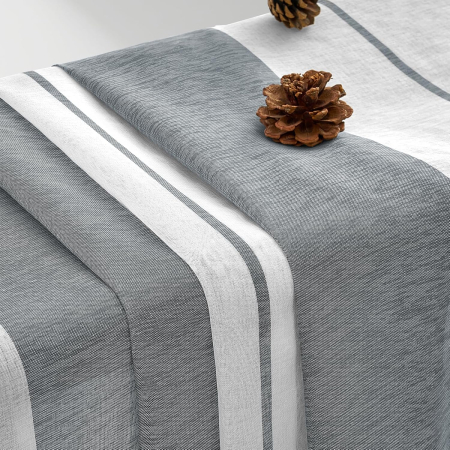 Perdele semi-transparente din dantela gri H280x140L cm, set 2 bucati [7]