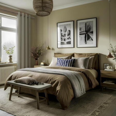 Perdele termice groase 260 cm inaltime, 130 cm latime, bej set 2 bucati [8]