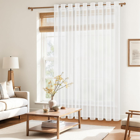 Perdea transparenta 1 bucata din dantela alba 150x200 cm [5]