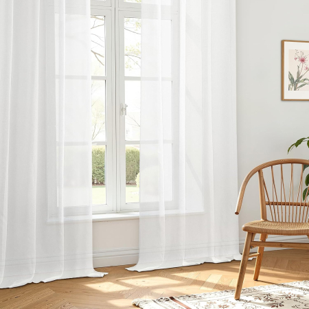 Perdea transparenta 1 bucata din dantela alba 150x200 cm [4]