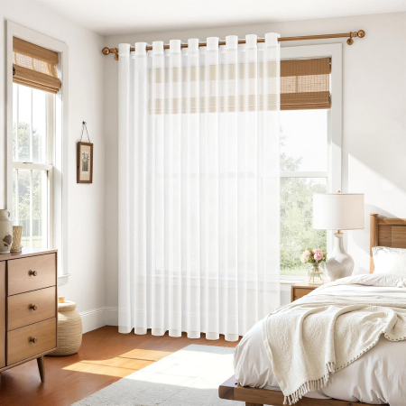 Perdea transparenta 1 bucata din dantela alba 150x200 cm [7]