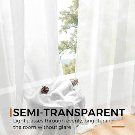 Perdea transparenta 1 bucata din dantela alba 150x200 cm [3]