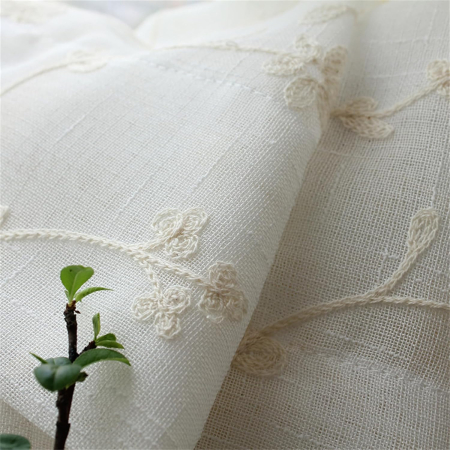 Perdele albe transparente cu model floral 150x180 cm [6]