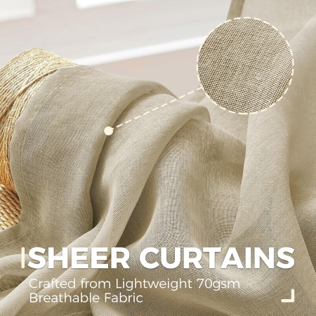 Perdele semi-transparente din dantela Gri H137x140L cm set 2 bucati [2]