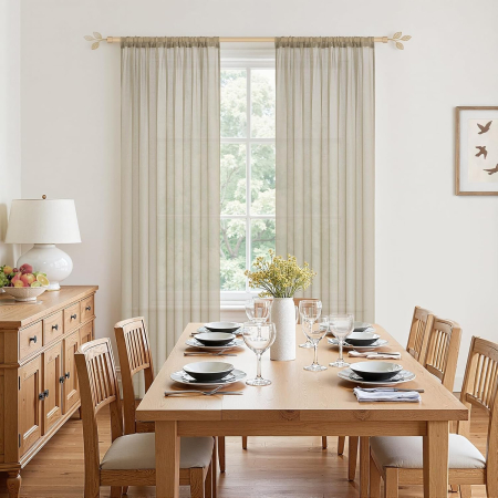 Perdele semi-transparente din dantela Gri H137x140L cm set 2 bucati [7]