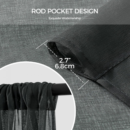 Perdele semiopace 160 cm inaltime, 140 cm latime, antracit, set 2 bucati [1]