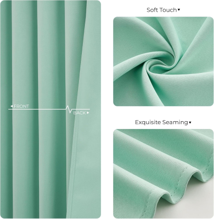 Perdele groase 175 cm inaltime, 145 cm latime, verde, set 2 bucati [2]