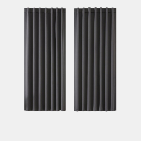 perdele su draperii - Perdele termice groase 175 cm inaltime, 140 cm latime, set 2 bucati, negre