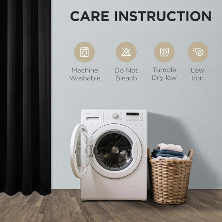 Perdele termice groase 175 cm inaltime, 140 cm latime, set 2 bucati, negre [5]