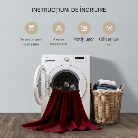 Perdele termice groase 240 cm inaltime, 135 cm latime, rosii, set 2 bucati [6]