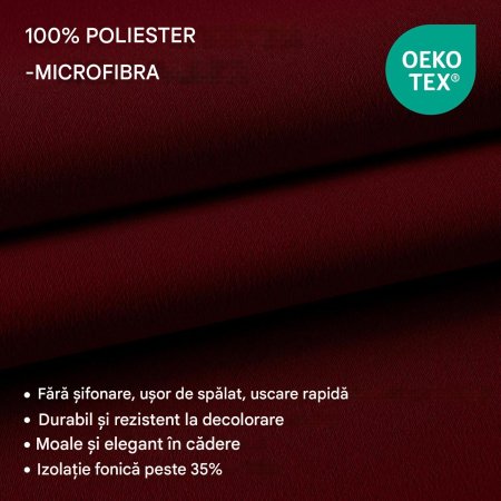 Perdele termice groase 240 cm inaltime, 135 cm latime, rosii, set 2 bucati [2]
