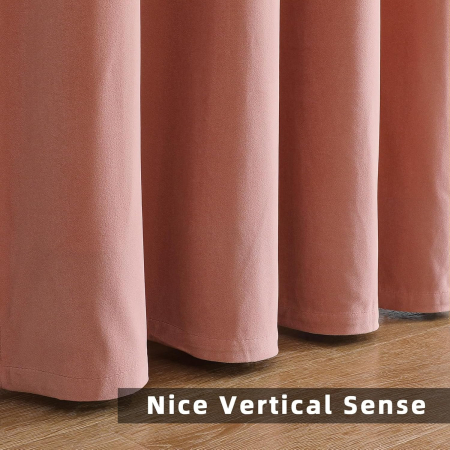 Perdele termice groase 244 cm inaltime, 132 cm latime, set 2 bucati, Roz [7]